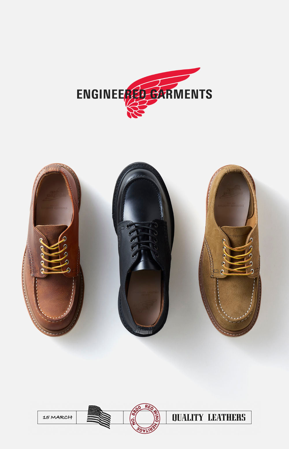 RED WING HERITAGE X ENGINEERED GARMENTS SHOP MOC OXFORDS