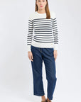 armor lux striped sailor sweater groix cotton milk rich navy