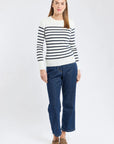armor lux striped sailor sweater groix cotton milk rich navy