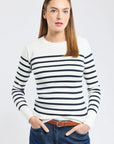 armor lux striped sailor sweater groix cotton milk rich navy
