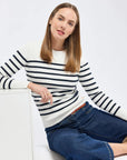 armor lux striped sailor sweater groix cotton milk rich navy