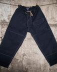 fleurs de bagne the submariner pant navy millerain fabric with white seams (LAST SIZE S/M)