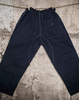 fleurs de bagne the submariner pant navy millerain fabric with white seams (LAST SIZE S/M)