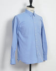 hansen haakon hidden button down shirt blue