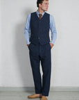 hansen haakon hidden button down shirt blue