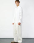 hansen mattheus concealed placket shirt white