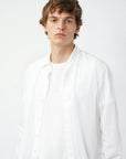hansen mattheus concealed placket shirt white