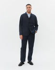 hansen josef easy four button blazer broken blue