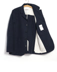 hansen josef easy four button blazer broken blue