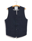 hansen knud casual waistcoat broken blue