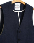 hansen knud casual waistcoat broken blue