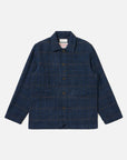 universal works bakers jacket harris tweed plaid navy (LAST SIZE LARGE)