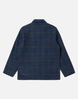 universal works bakers jacket harris tweed plaid navy (LAST SIZE LARGE)