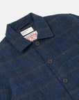 universal works bakers jacket harris tweed plaid navy (LAST SIZE LARGE)