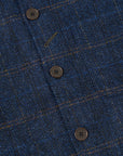 universal works bakers jacket harris tweed plaid navy (LAST SIZE LARGE)
