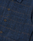 universal works bakers jacket harris tweed plaid navy (LAST SIZE LARGE)