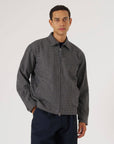 universal works windcheater charcoal houndstooth wool mix