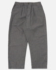 universal works oxford pant charcoal houndstooth wool mix