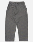 universal works oxford pant charcoal houndstooth wool mix