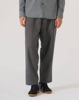 universal works oxford pant charcoal houndstooth wool mix