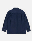 universal works fatigue shirt indigo work denim