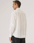 universal works patched lazy day shirt poplin white