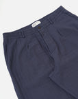 universal works oxford pant navy rahim cotton