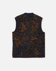 universal works zip waistcoat night leoprad