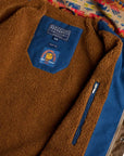 manifattura ceccarelli native long jacket 7099 wx mid blue dark tan orange sugarkane