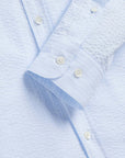portuguese flannel atlantico long sleeve shirt light blue seersucker