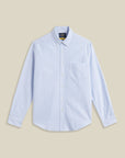 portuguese flannel belavista stripe shirt light blue