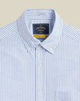 portuguese flannel belavista stripe shirt light blue