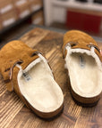 birkenstock boston shearling mink suede leather