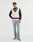 baracuta cable vest off white