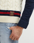 baracuta cable vest off white