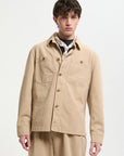baracuta canvas garment dyed overshirt british khaki