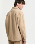 baracuta canvas garment dyed overshirt british khaki