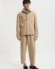baracuta canvas garment dyed overshirt british khaki