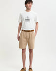 baracuta garment dyed canvas shorts British khaki