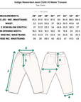 universal works hi water trouser indigo reworked jean cloth