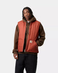 carhartt wip lachlan vest liner vermillion (LAST SIZE LARGE)