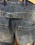 fleurs de bagne the denim cargo selvedge heavy used
