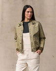 filson womens western satin jacket silver sage (LAST SIZE MEDIUM)