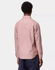 carhartt wip long sleeve bolton shirt glassy pink