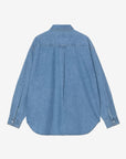 carhartt wip long sleeve lucas shirt blue stone washed