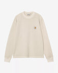 carhartt wip long sleeve vista waffle t-shirt fleur de sel garment dyed