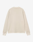 carhartt wip long sleeve vista waffle t-shirt fleur de sel garment dyed
