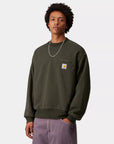 carhartt wip detroit sweatshirt olive stone washed