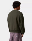 carhartt wip detroit sweatshirt olive stone washed