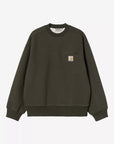 carhartt wip detroit sweatshirt olive stone washed